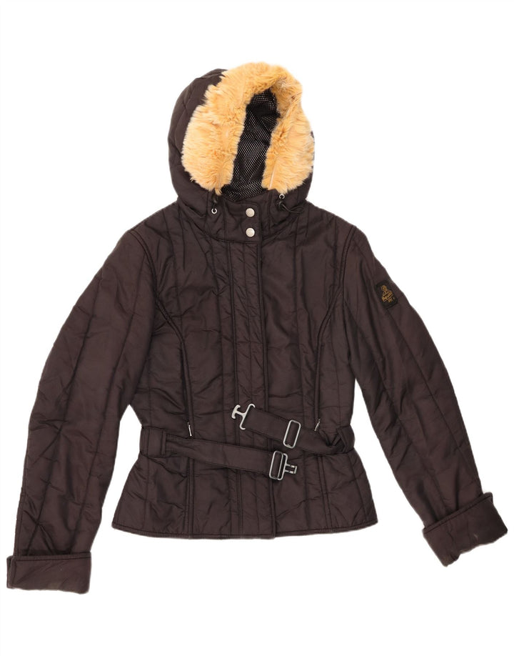 REFRIGIWEAR Polstret hættejakke til kvinder UK 14 Medium Sort Polyamid