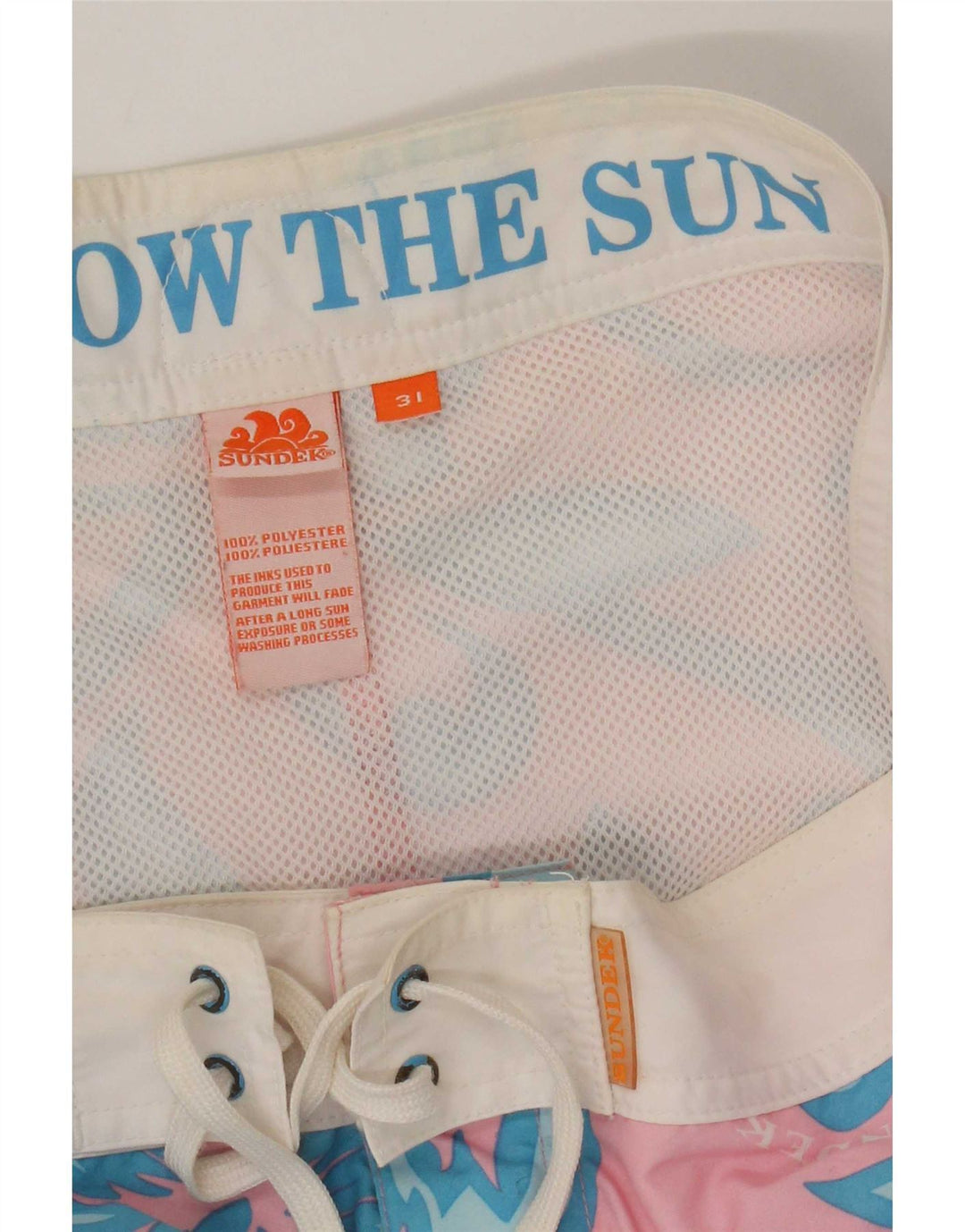 Sundek Herre grafiske svømmeshorts Medium Pink Floral Polyester