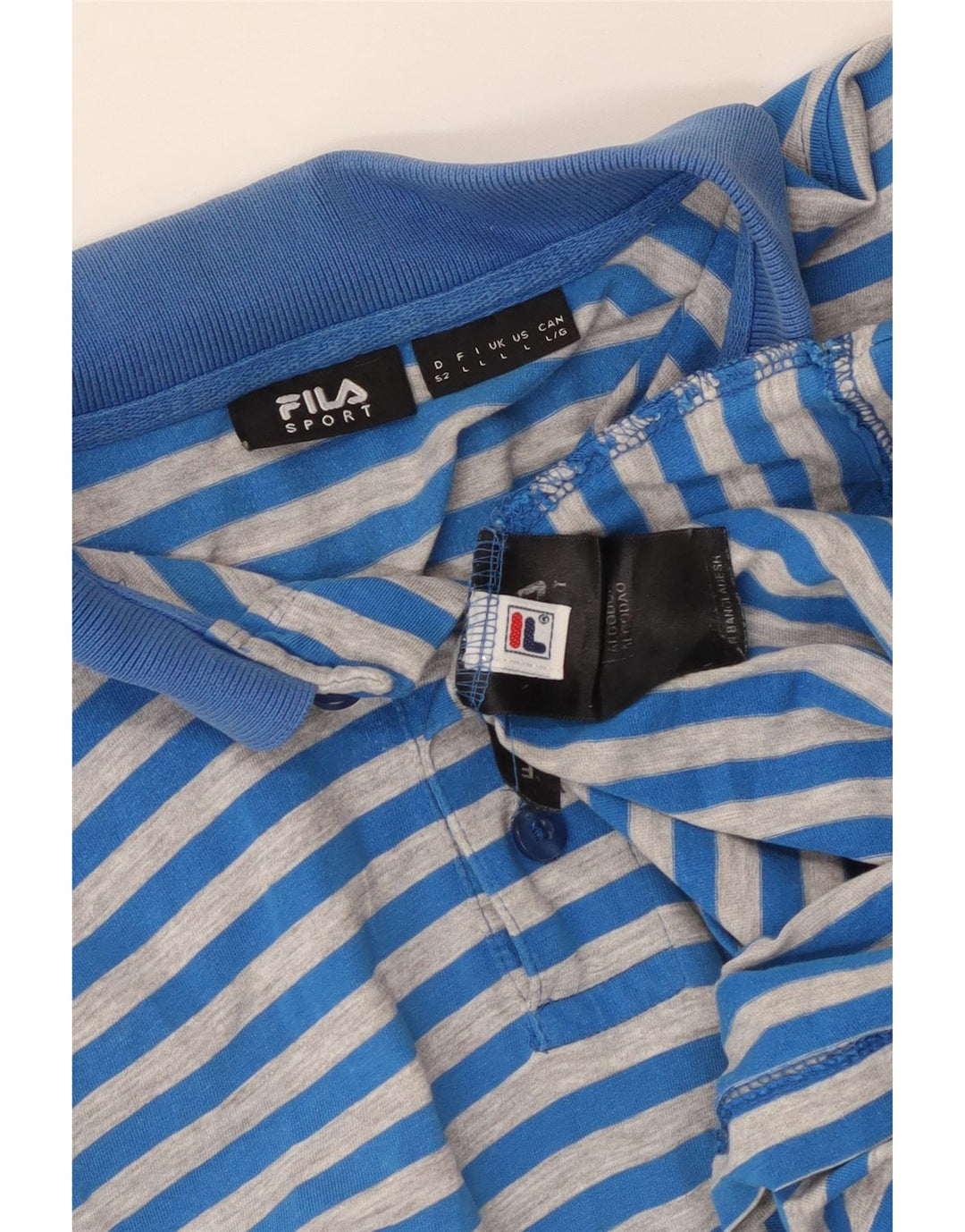 Fila Poloskjorte til mænd Stor blå stribet bomuld