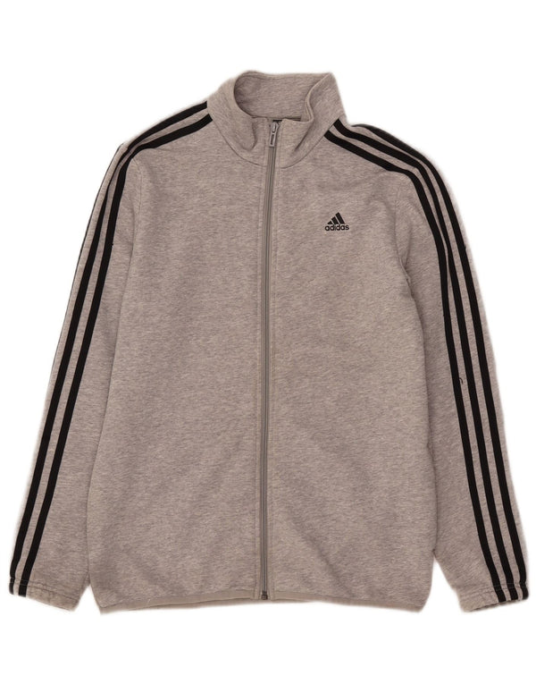 Adidas Drenge Træningsdragt Topjakke 13-14 År Grå Bomuld