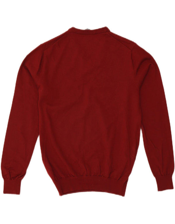 Daniele Alessandrini Herre V-hals sweater IT 52 Stor Bourgogne uld