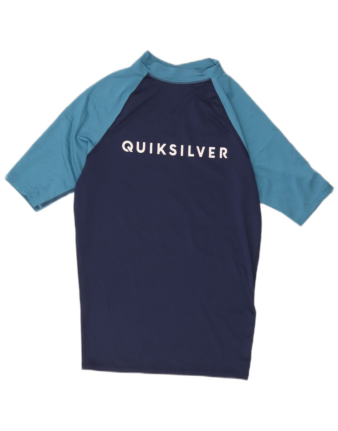 Quiksilver Herre grafisk T-shirt Top Medium Navy Blue Colourblock
