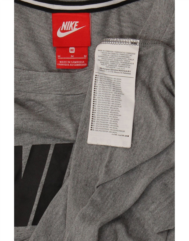 NIKE Herre grafisk grafisk T-shirt top mellemgrå polyester