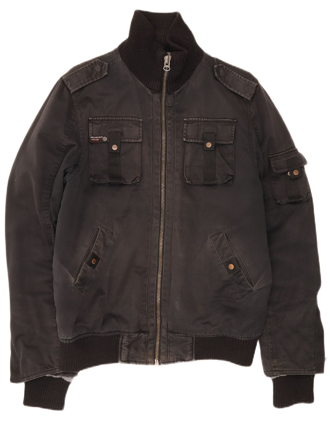 Jack & Jones Herre Utility Jacket UK 40 Large Black Cotton