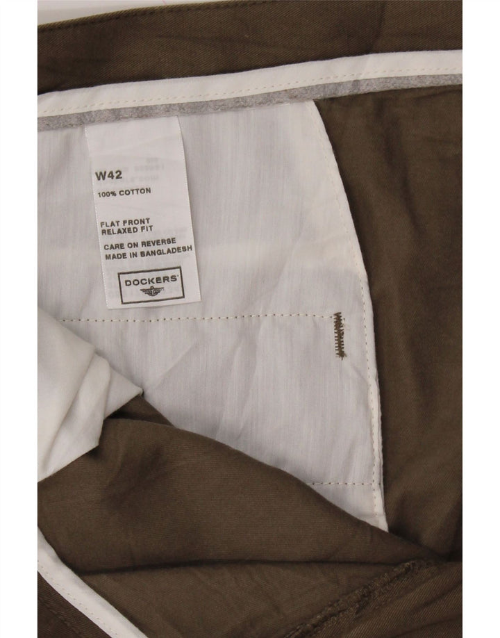 DOCKERS Mens Relaxed Fit Cargo Shorts W42 2XL Khaki Cotton Vintage Dockers and Second-Hand Dockers from Messina Hembry 