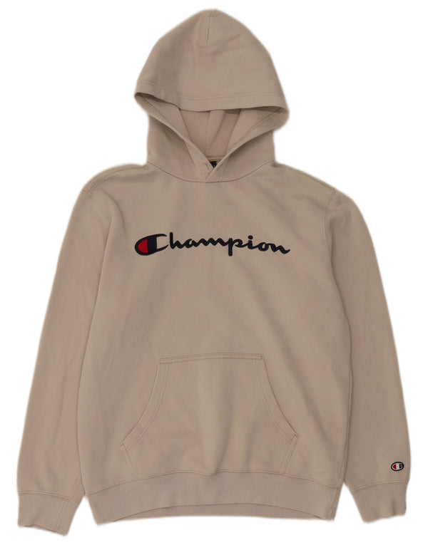 Champion Herre grafisk hættetrøje Jumper Medium Beige Bomuld