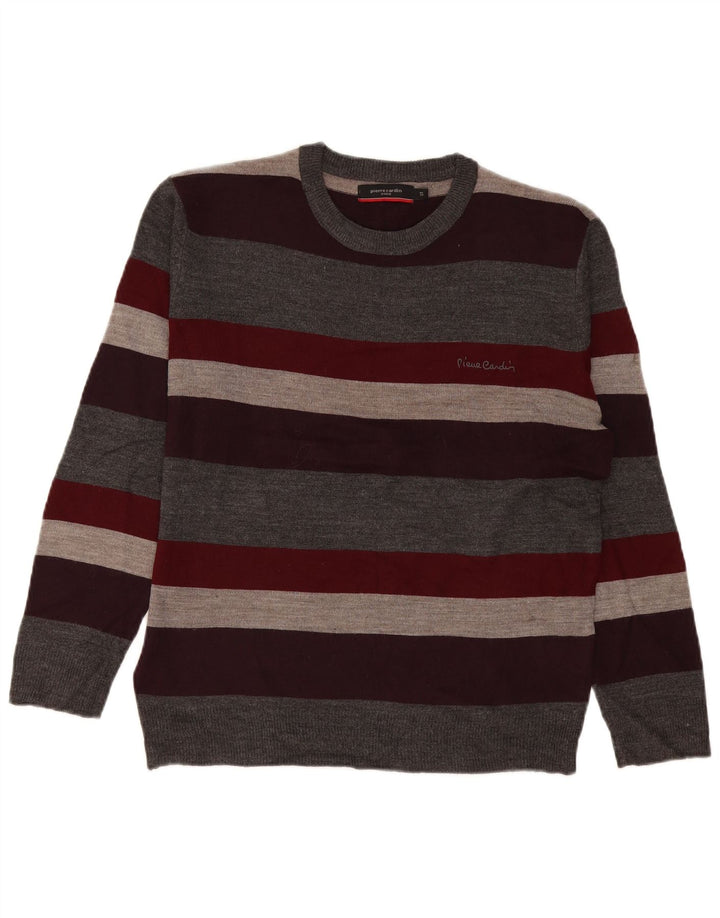 Pierre Cardin Herre Crew Neck Jumper Sweater Lille flerfarvet Stribet