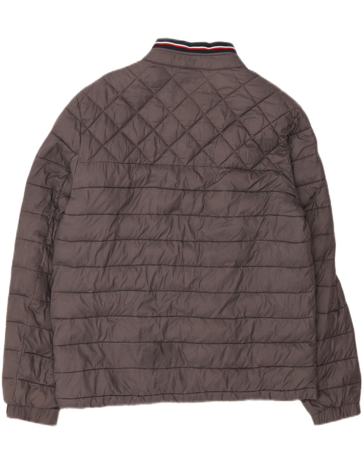 TOMMY HILFIGER Mens Padded Jacket UK 40 Large Grey Polyamide Vintage Tommy Hilfiger and Second-Hand Tommy Hilfiger from Messina Hembry 