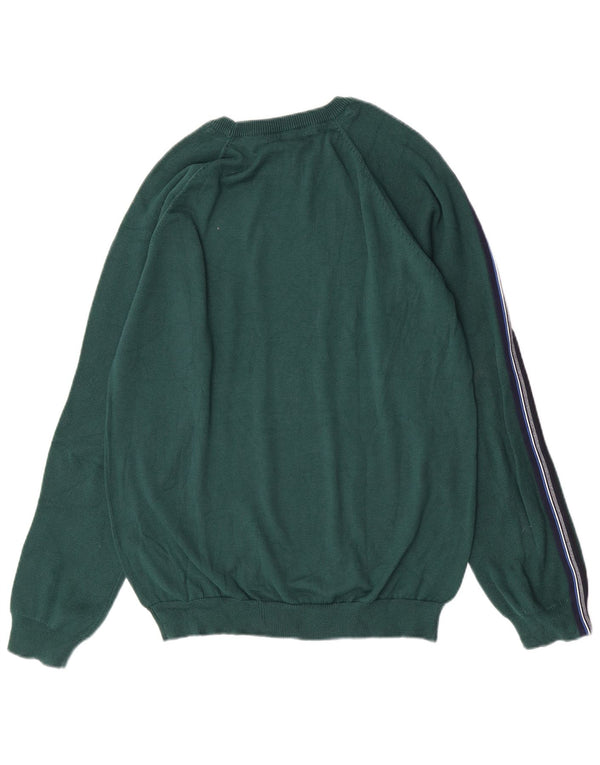 Jack & Jones herre sweater med rund hals XL grøn stribet bomuld