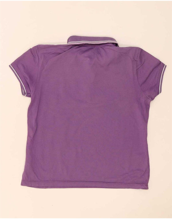 Champion Womens Heritage Fit Polo Shirt UK 14 Large Purple