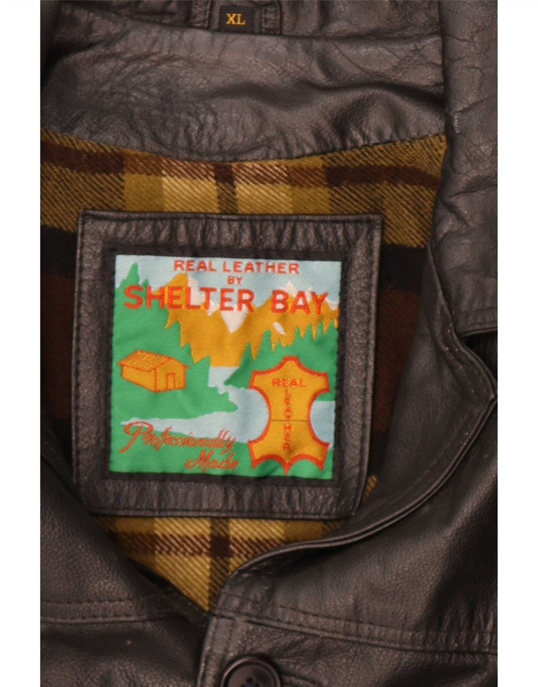Shelter Bay Herre læderjakke UK 42 XL Sort