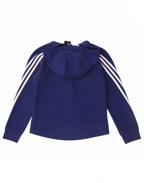 Adidas piger Primegreen fleece hættetrøje med lynlås 9-10 år marineblå