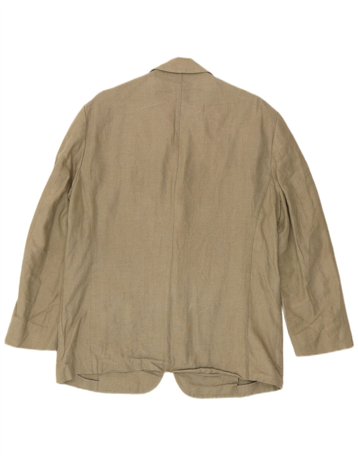 Marks & Spencer Herre 3-knaps blazerjakke UK 40 Medium Khaki Linen