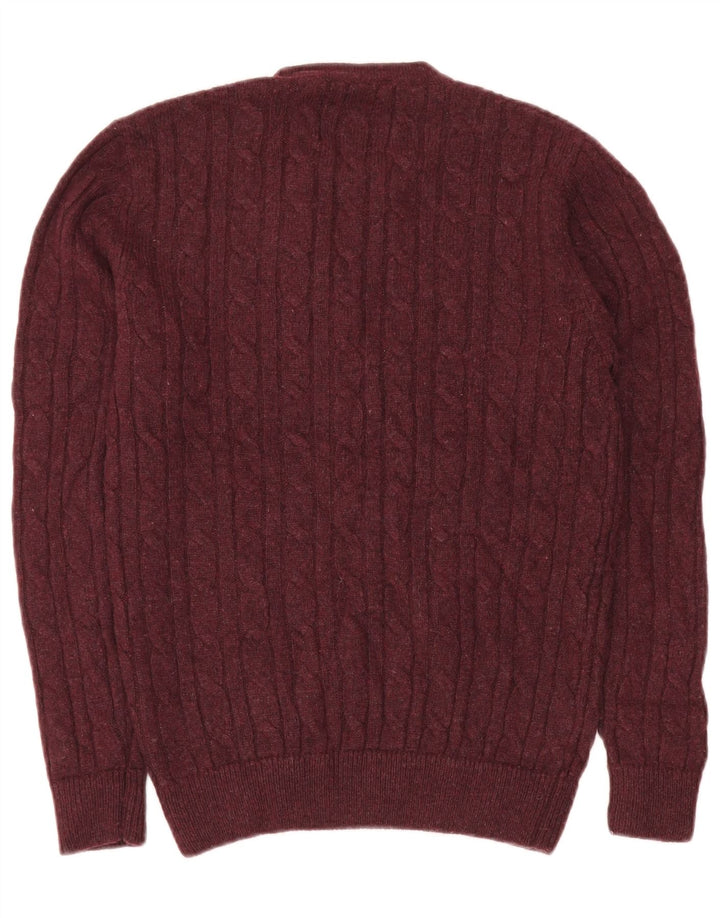 Jack Wills Herre Crew Neck Jumper Sweater Lille rødbrun polyamid