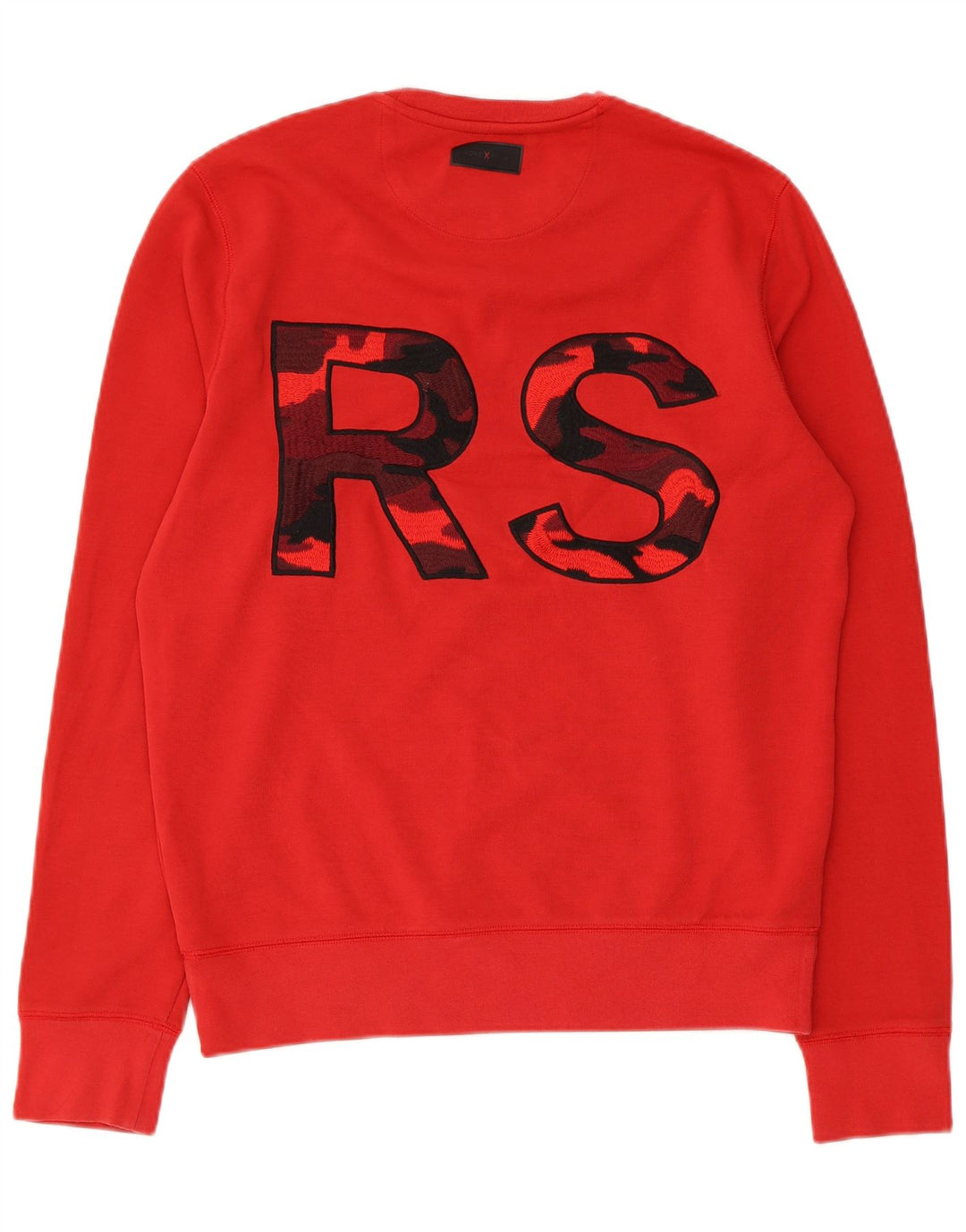 Michael Kors Dame Grafisk Sweatshirt Jumper UK 14 Medium Rød Bomuld