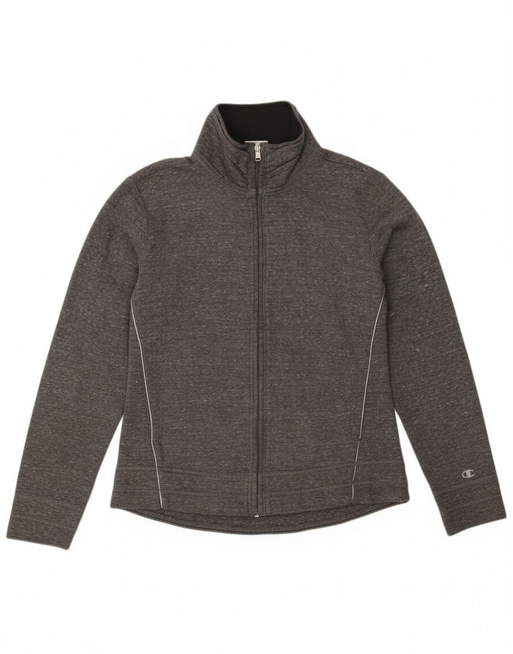 Champion Womens træningsdragt Topjakke UK 10 Small Grey Flecked Bomuld