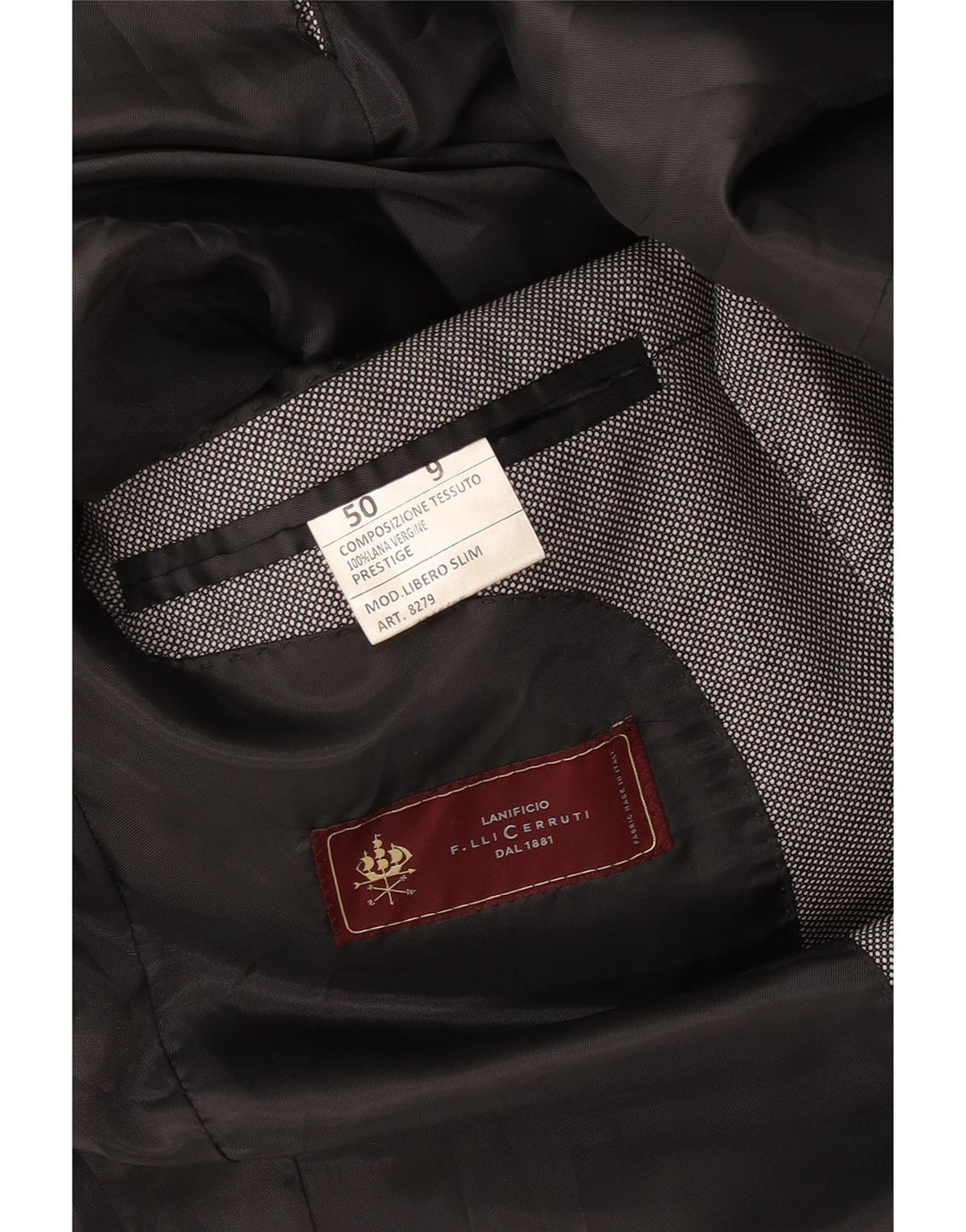 Cerruti 1881 Herre 2-knaps Slim Blazer Jacket IT 50 Large Grey Virgin Wool