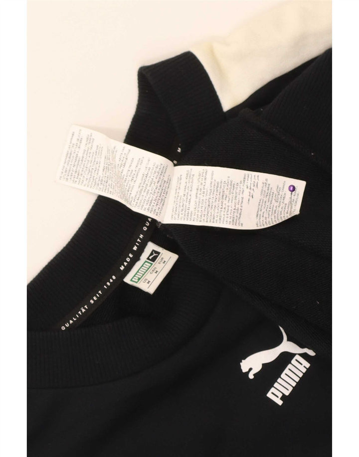 Puma Sweatshirt til mænd Medium Sort Colourblock Bomuld