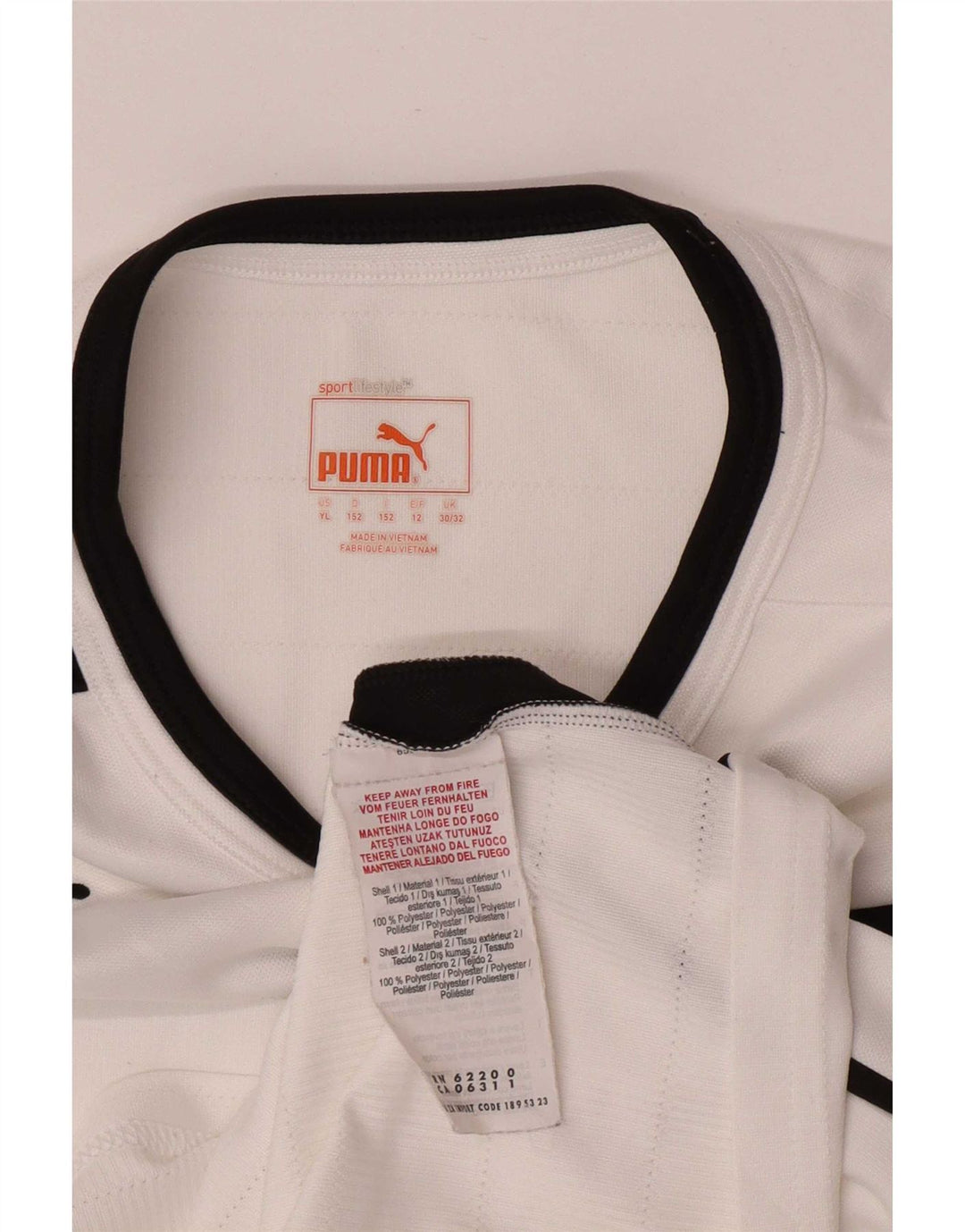 Puma Boys Regular Graphic T-Shirt Top 11-12 år Hvid Colourblock