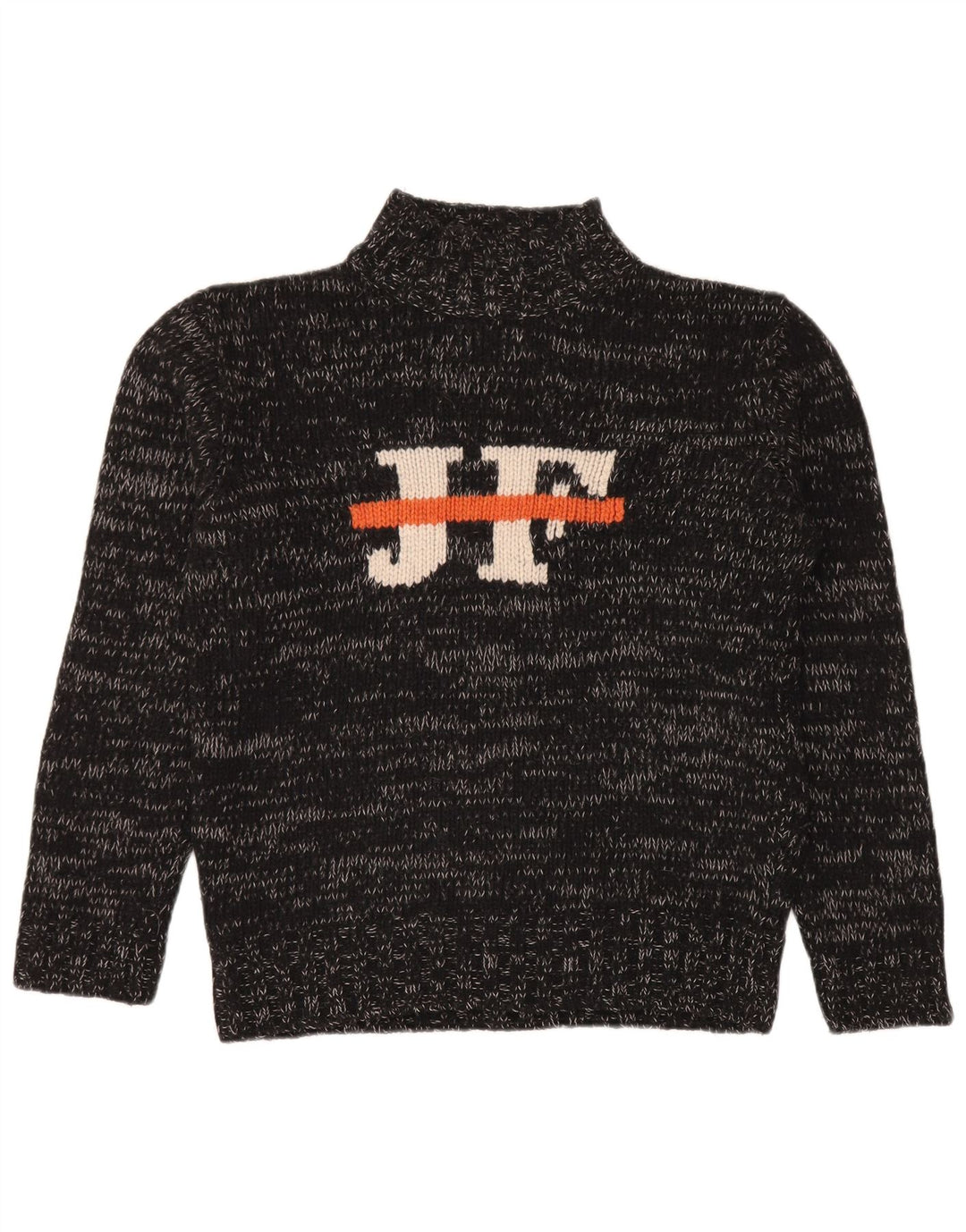 Gianfranco Ferre Herre Turtle Neck Jumper Sweater Large Black Flecked