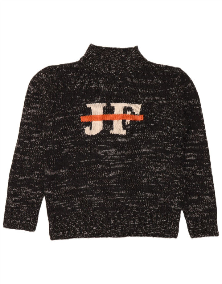 Gianfranco Ferre Herre Turtle Neck Jumper Sweater Large Black Flecked