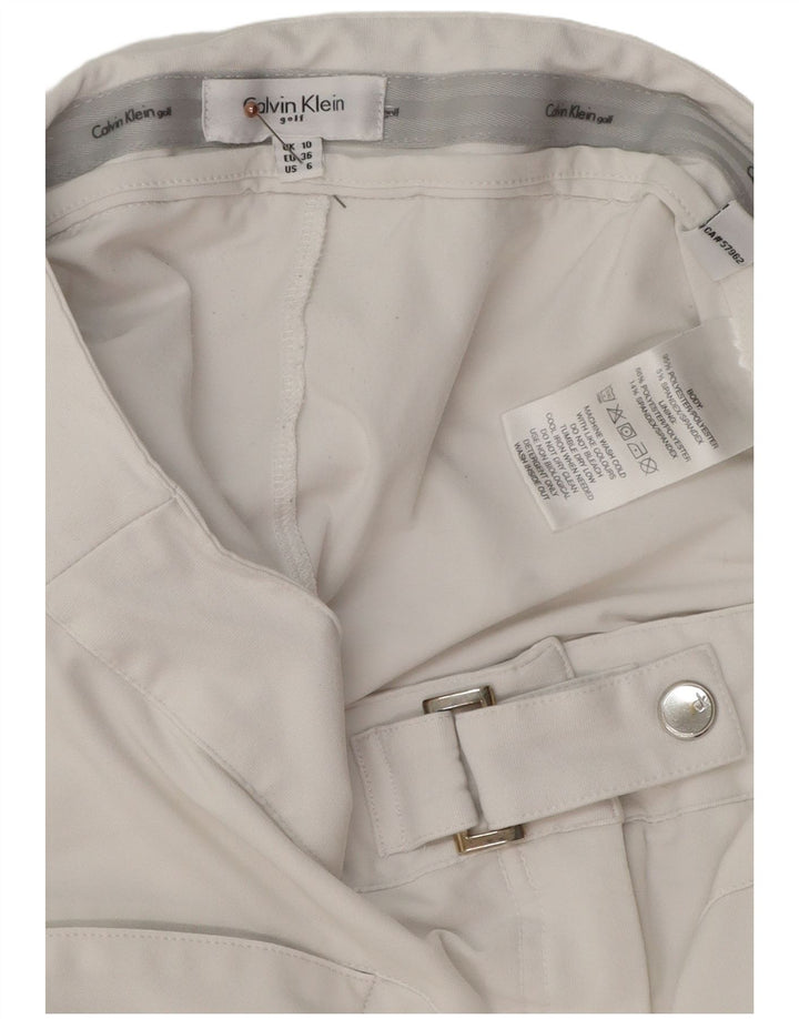 Calvin Klein Dame Mini-nederdel UK 10 Small W28 White Polyester