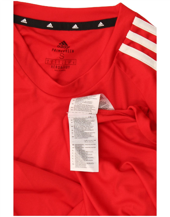 Adidas Herre Aeroready T-Shirt Top Lille Rød Polyester