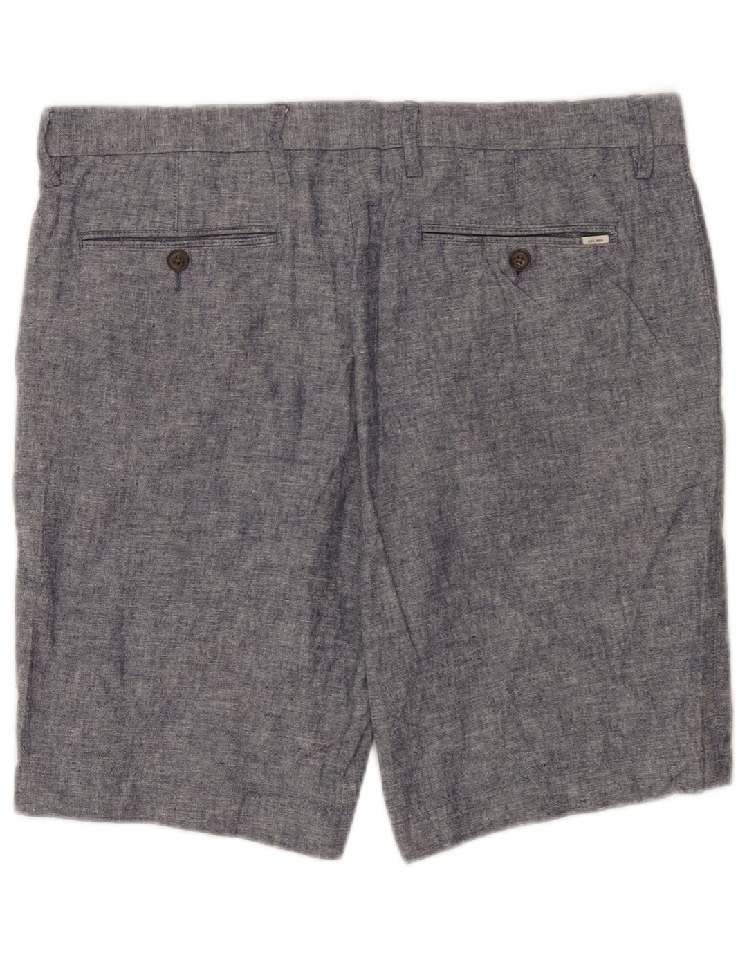 Marks & Spencer Herre Chino Shorts W34 Large Navy Blue Linen