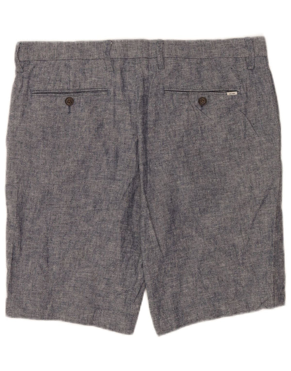 Marks & Spencer Herre Chino Shorts W34 Large Navy Blue Linen
