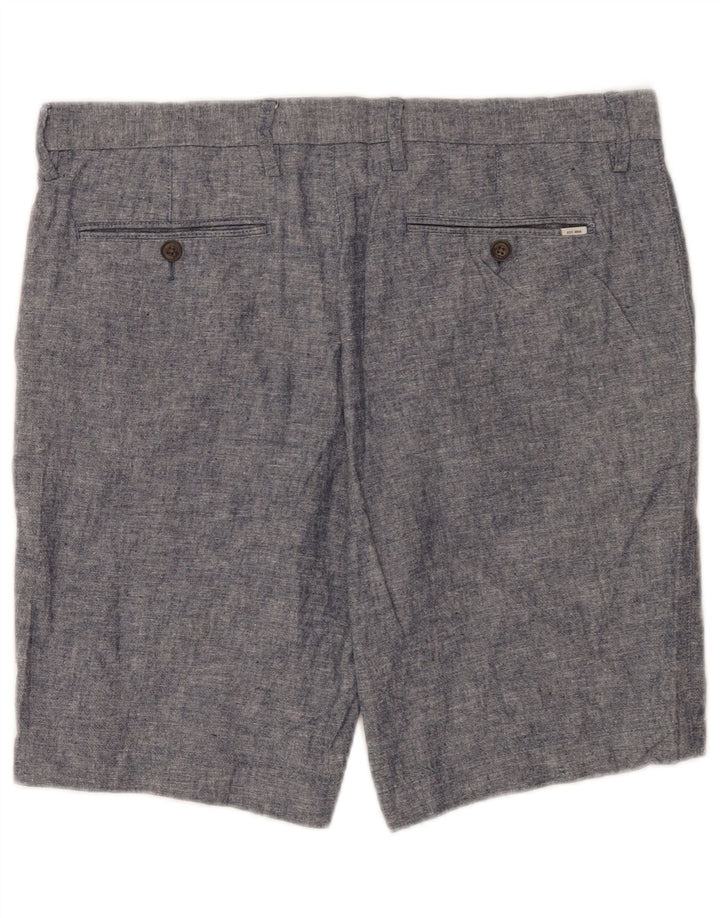 Marks & Spencer Herre Chino Shorts W34 Large Navy Blue Linen