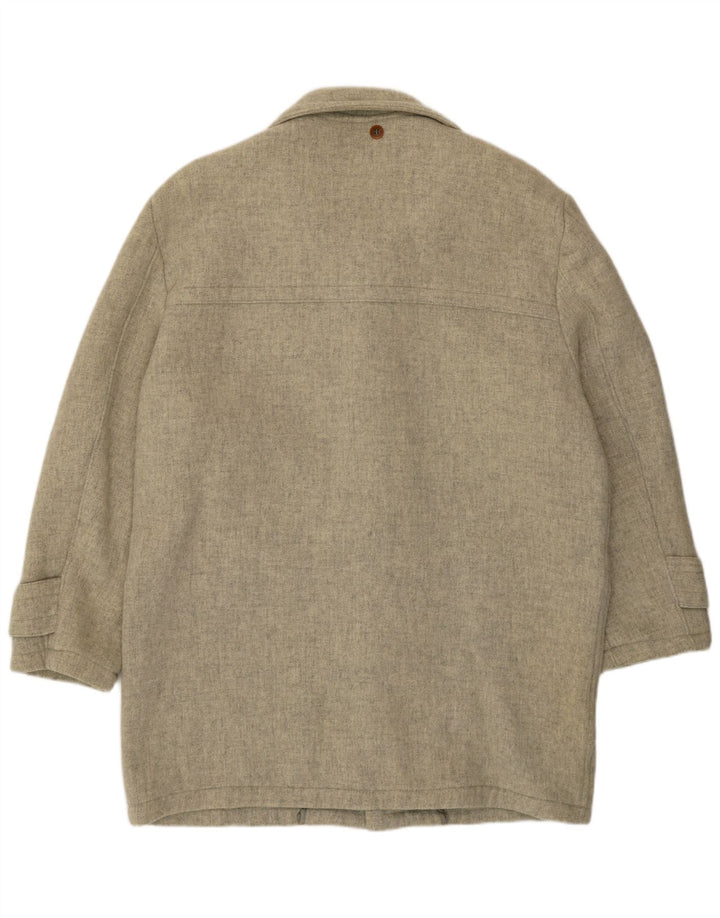 Lynlås Herre Duffle Coat UK 42 XL Grøn Uld
