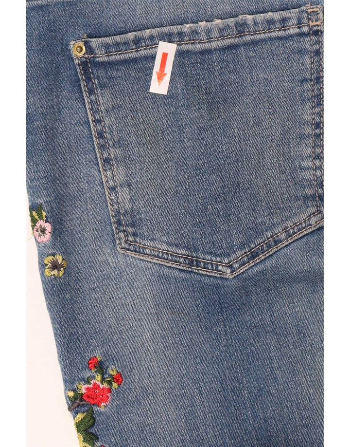 Marks & Spencer Dame Slim Jeans UK 12 Medium W32 L28 Blue Floral
