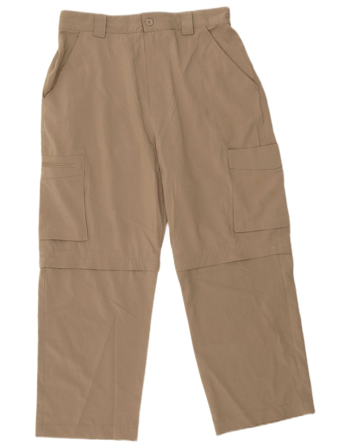 Mountain Warehouse Herre Cargo Cropped Bukser W32 L25 Beige Polyester
