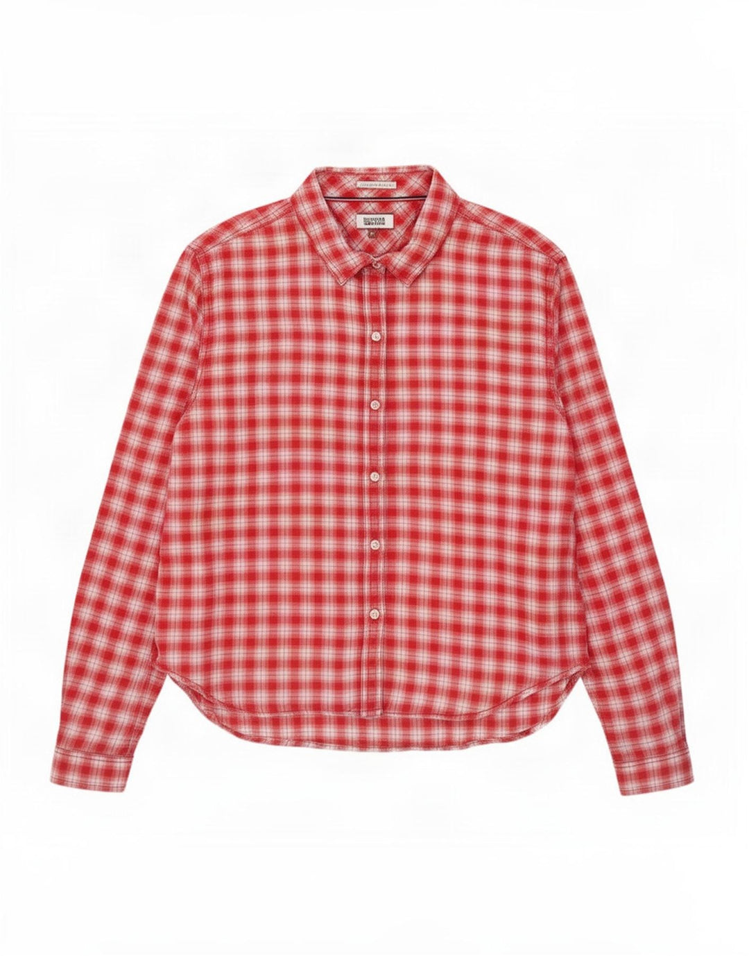 Tommy Hilfiger Dameskjorte UK 14 Medium Rød Ternet Bomuld