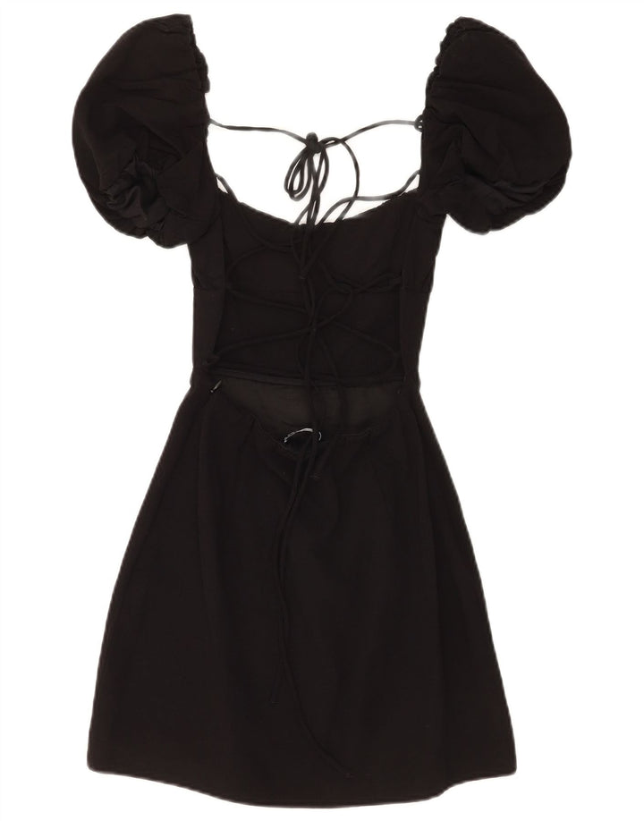 Zara Dame A-Line Kjole UK 4 XS Sort