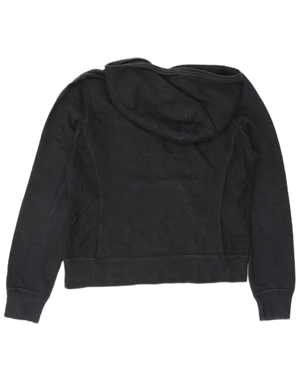 Champion Dame Grafisk Hoodie Jumper UK 10 Small Navy Blue Cotton