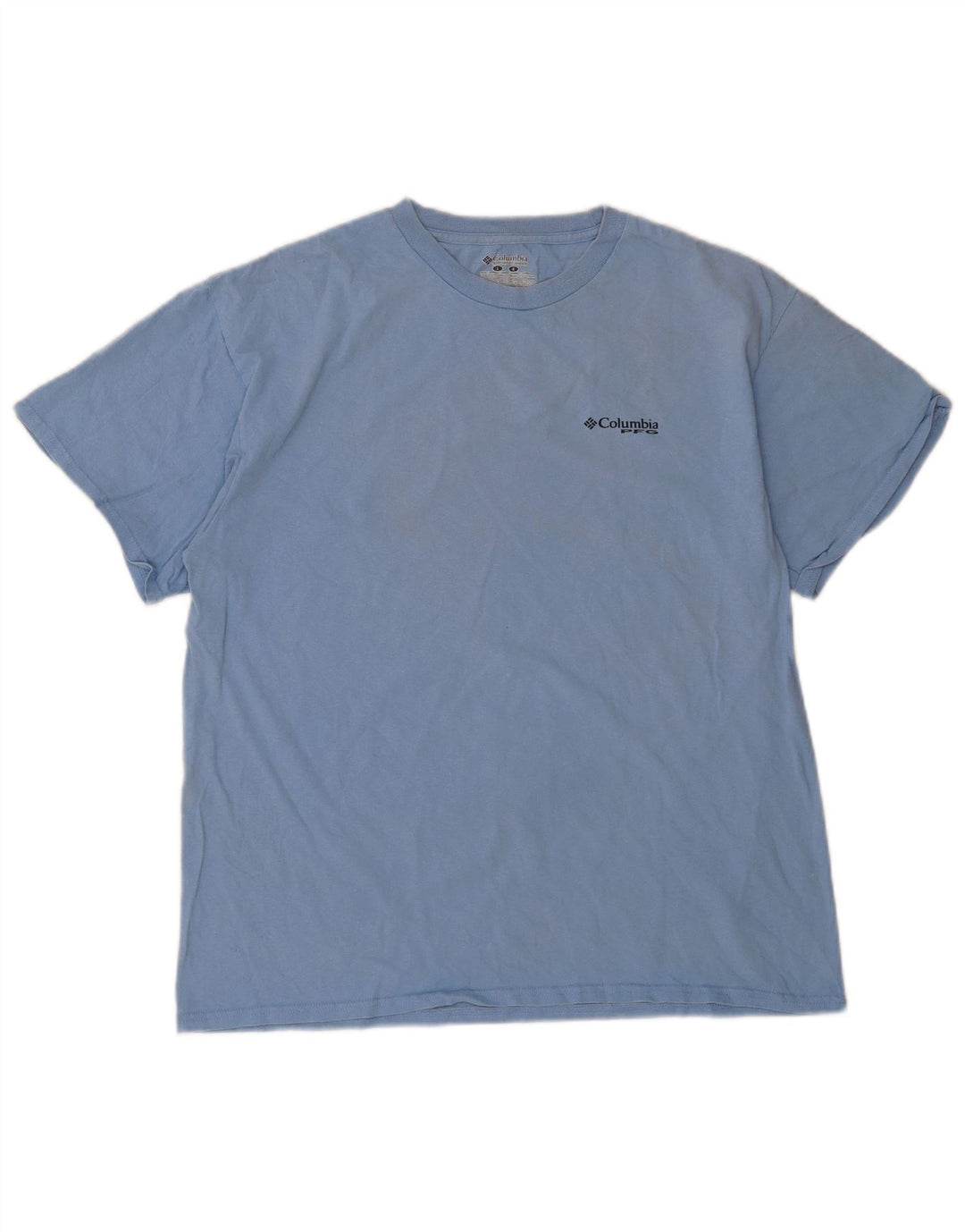 COLUMBIA Herre grafisk T-shirt Top Stor Blå Bomuld