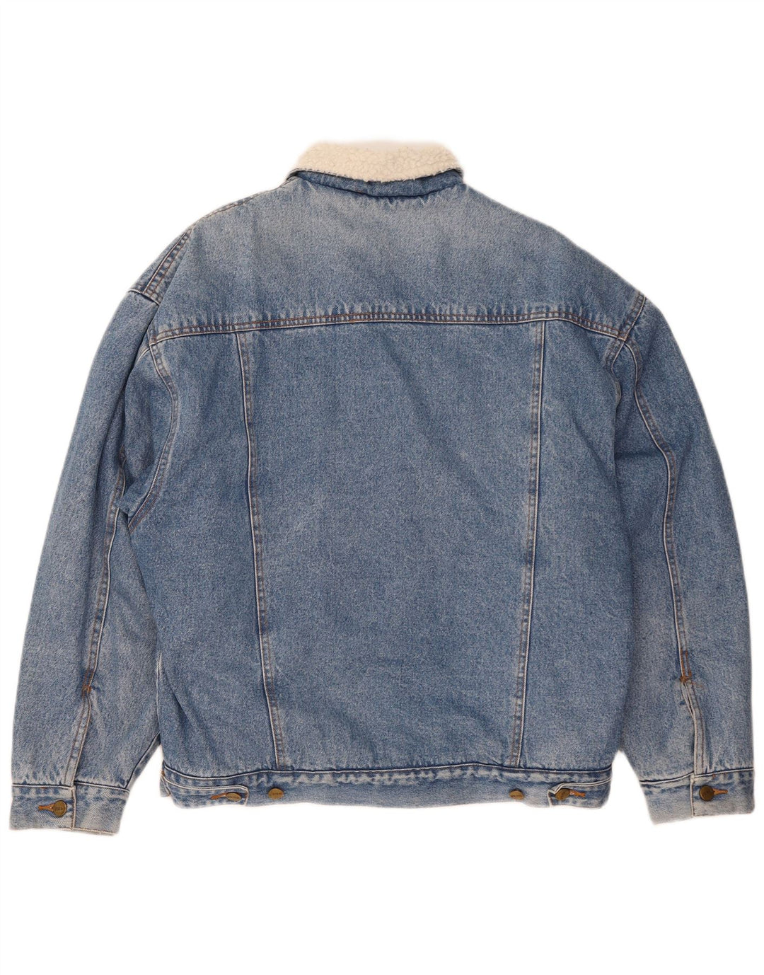 Vintage Sherpa denimjakke til mænd UK 40 Large Blue Cotton