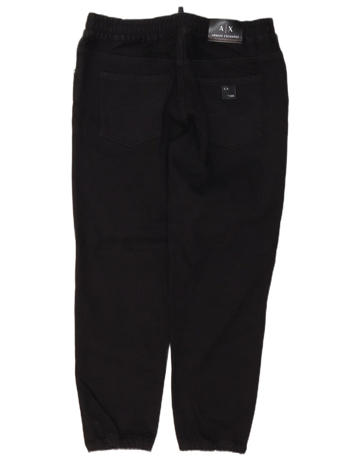 Armani Exchange Herre joggers Slim Jeans W32 L28 Sort Bomuld