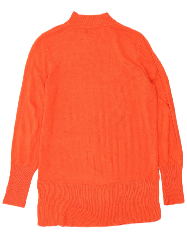 MARKS & SPENCER Womens Turtle Neck Jumper Sweater UK 14 Medium Orange