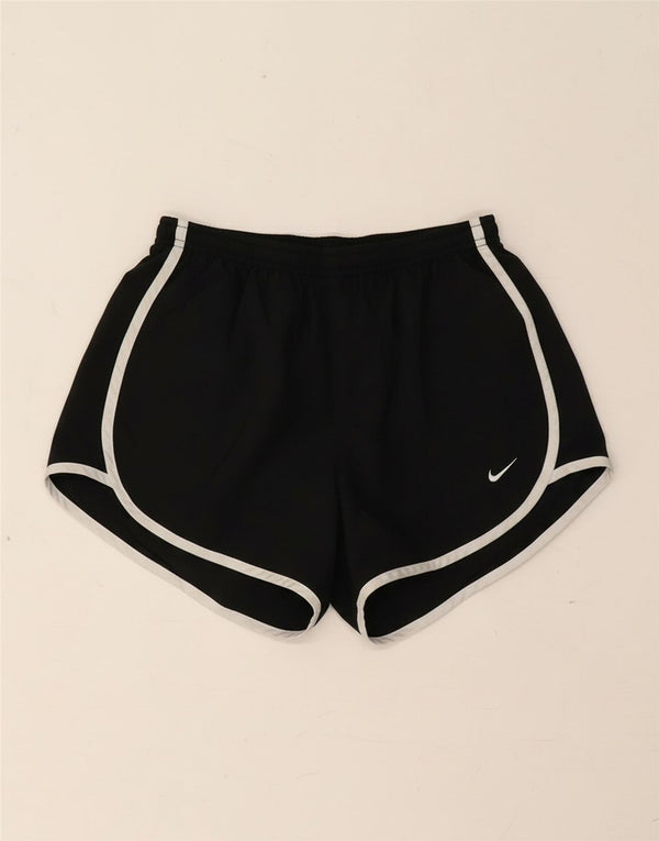 Nike Dame Dri Fit Sport Shorts UK 8 Small Black Polyester