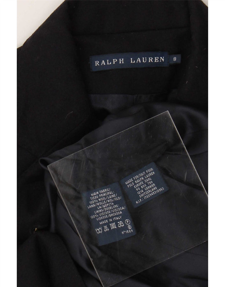 Ralph Lauren Dame 2-knaps blazerjakke US 8 Mellem marineblå uld