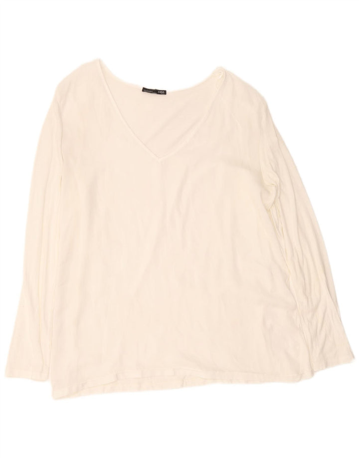 Zara Dametop Langærmet UK 14 Large White