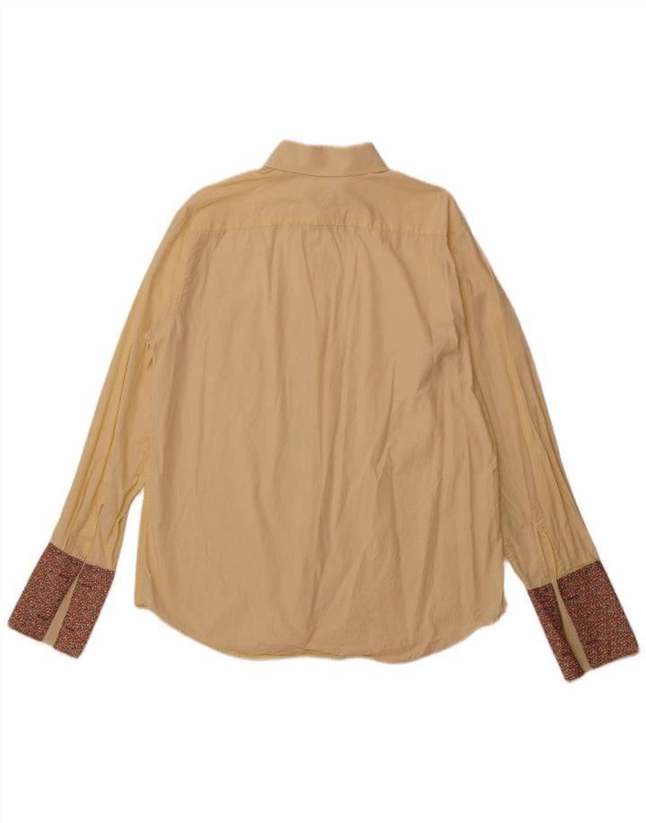 PAUL SMITH Herreskjorte Str. 17 1/2 44 XL Gul Bomuld