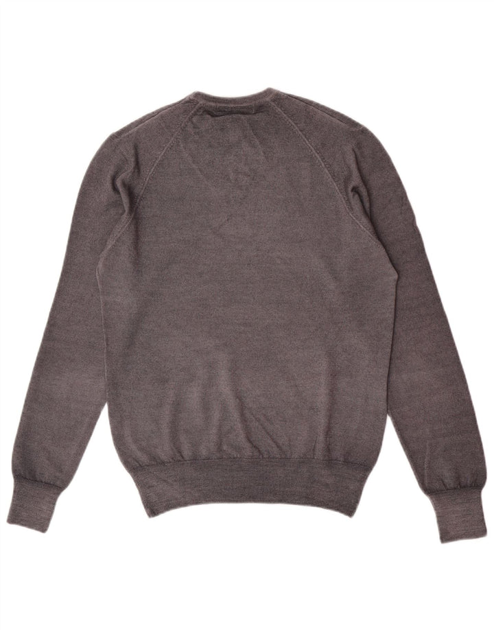Ungaro Herre Crew Neck Jumper Sweater IT 48 Lille Grå Uld