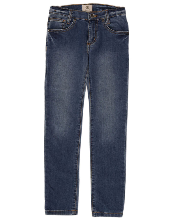 Timberland Boys Slim Jeans 7-8 år W24 L24 Blå Bomuld