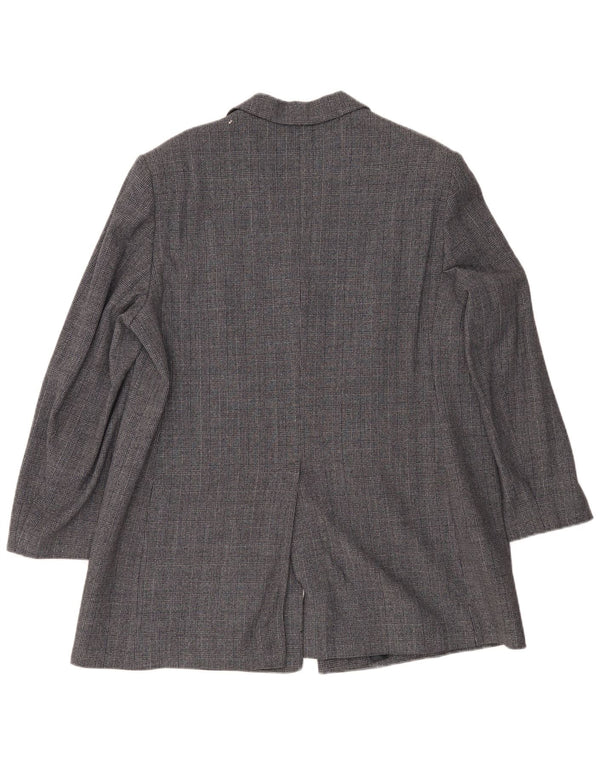 ELENA MIRO Dame 3-knaps blazerjakke UK 22 2XL Marineblå Hundstød