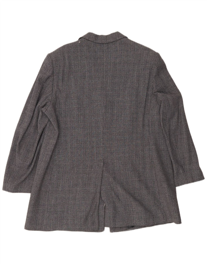 ELENA MIRO Dame 3-knaps blazerjakke UK 22 2XL Marineblå Hundstød