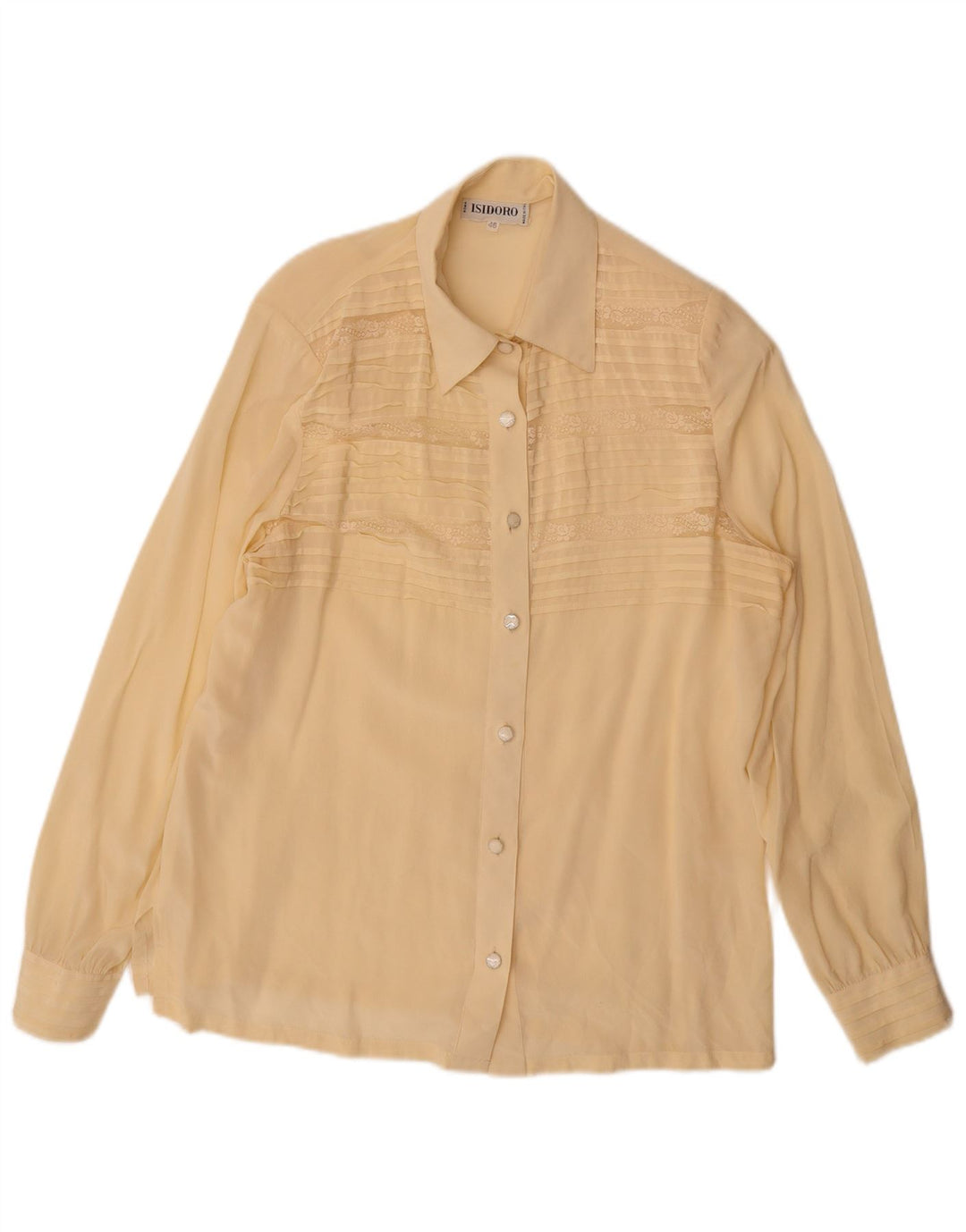 Vintage dameskjorte bluse IT 46 Large Beige