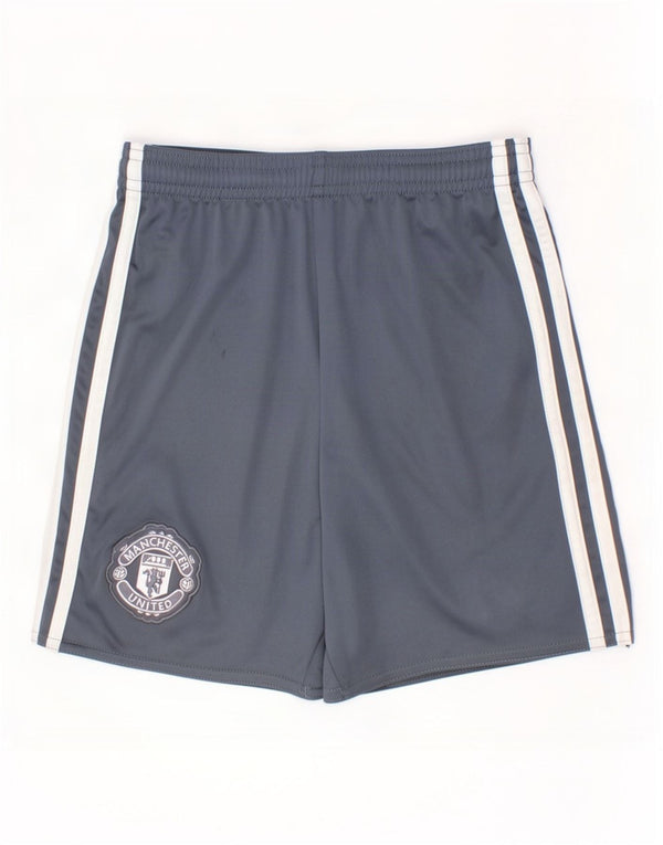 Adidas Boys Manchester United sportsshorts 9-10 år Grå polyester